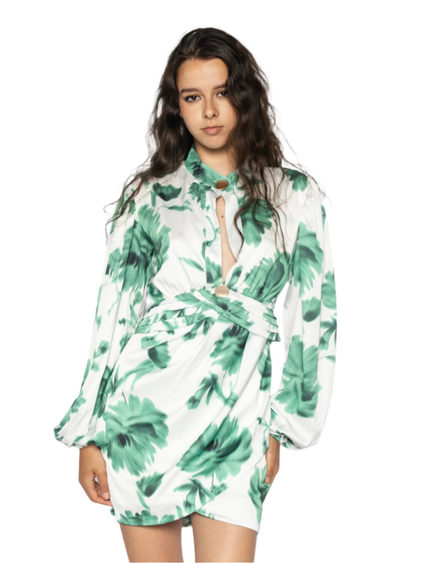Rochie cu maneci bufante
