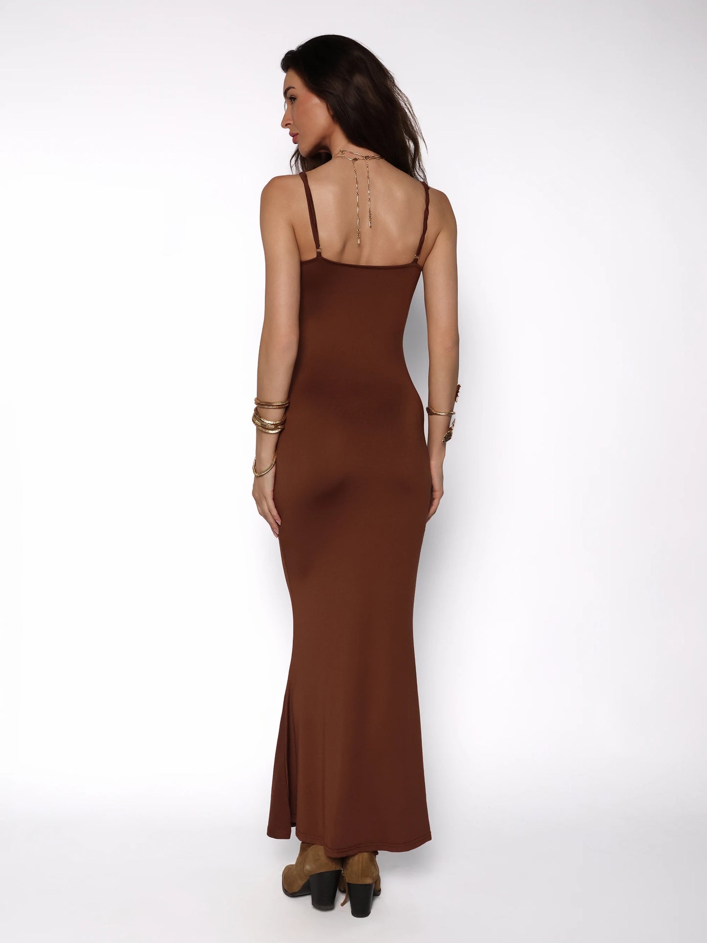 Rochie lunga cu efect de subtiere, Selena