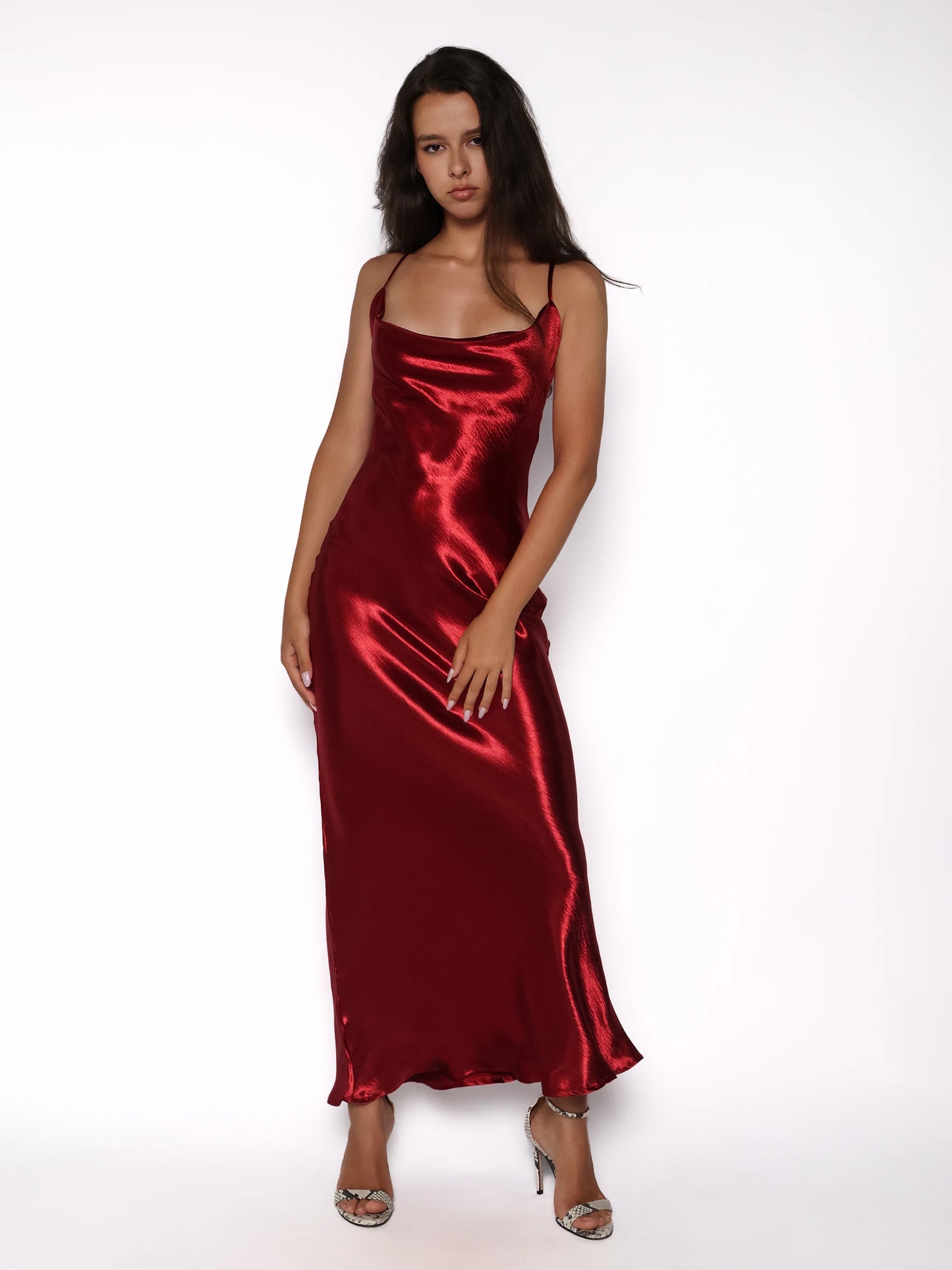 Rochie maxi cu aspect metalizat, Larisa