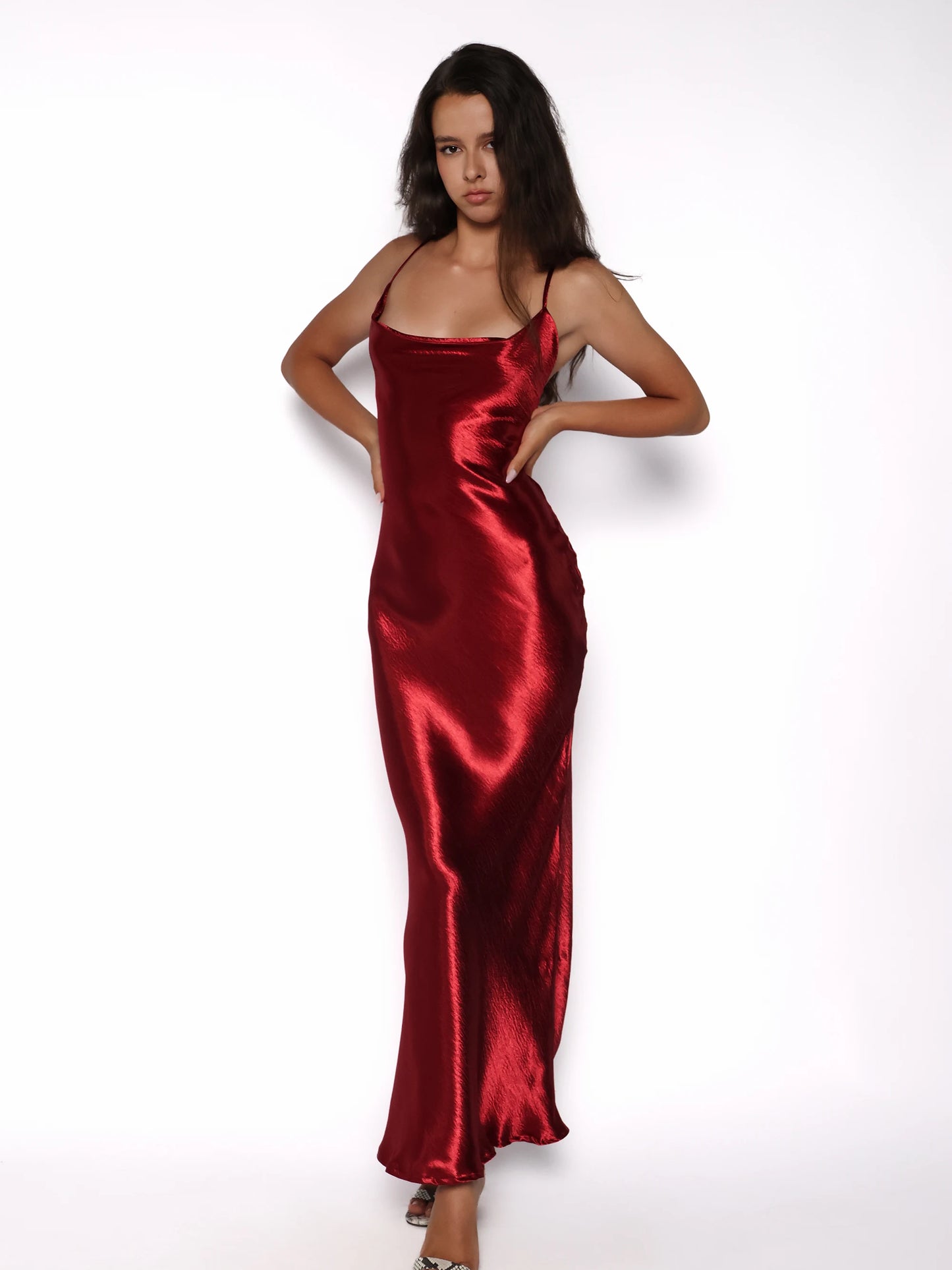 Rochie maxi cu aspect metalizat, Larisa