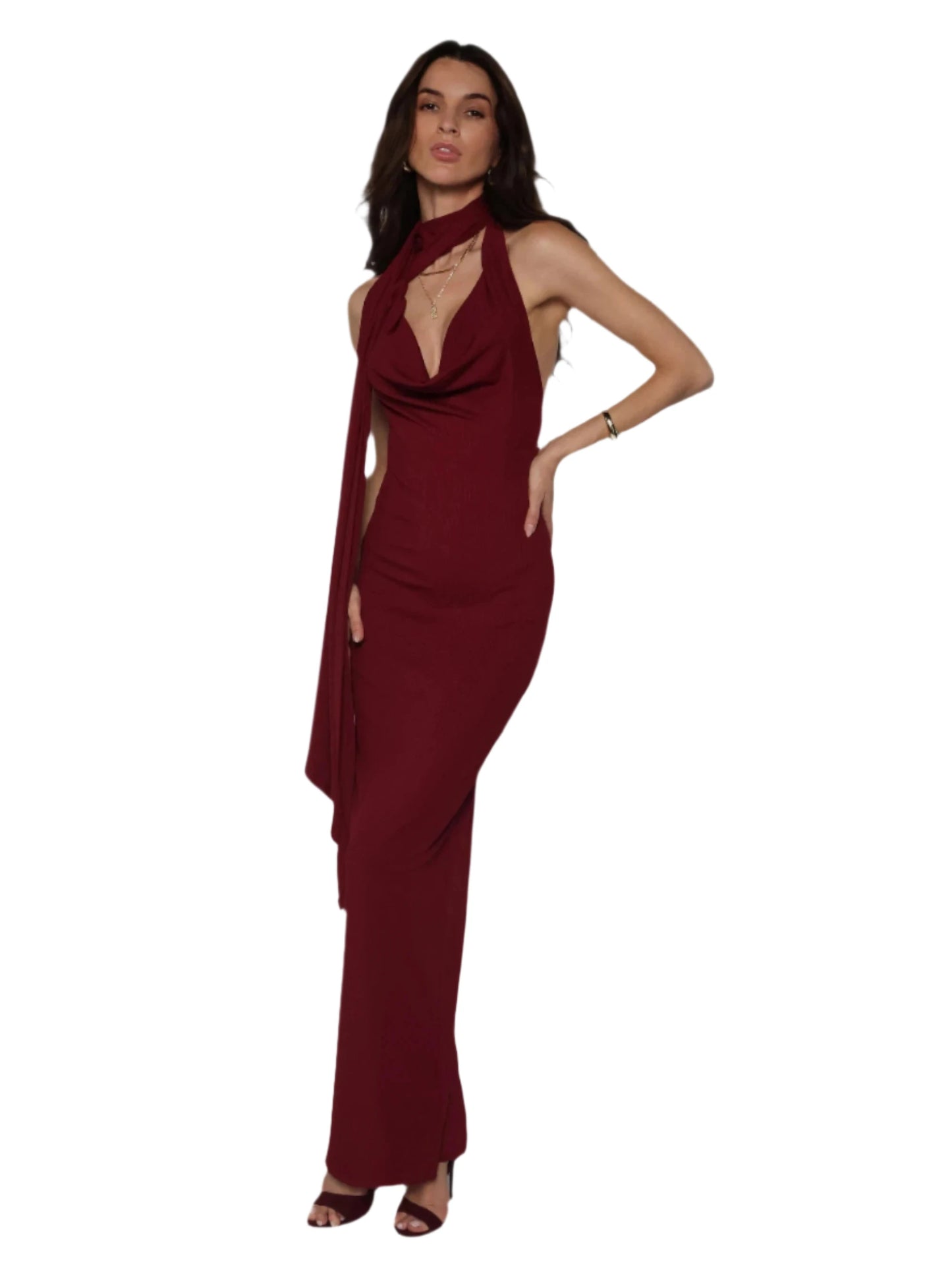 Rochie bodycon lunga cu spatele gol, Amalia