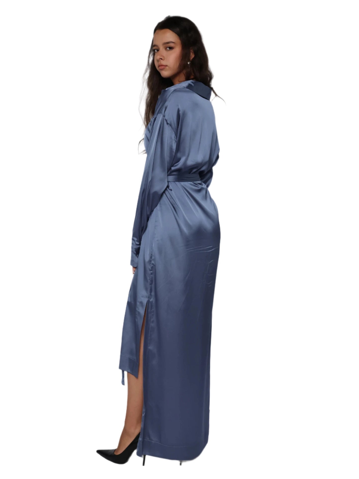 Rochie camasa satinata, Briana