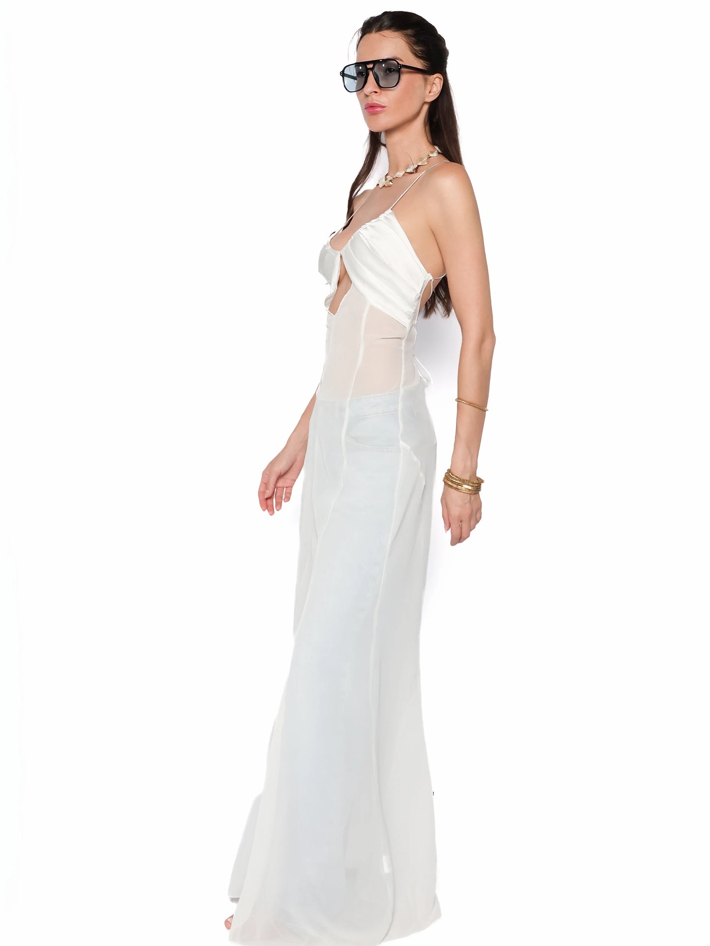 Rochie din voal transparent si spatele gol, Soraya