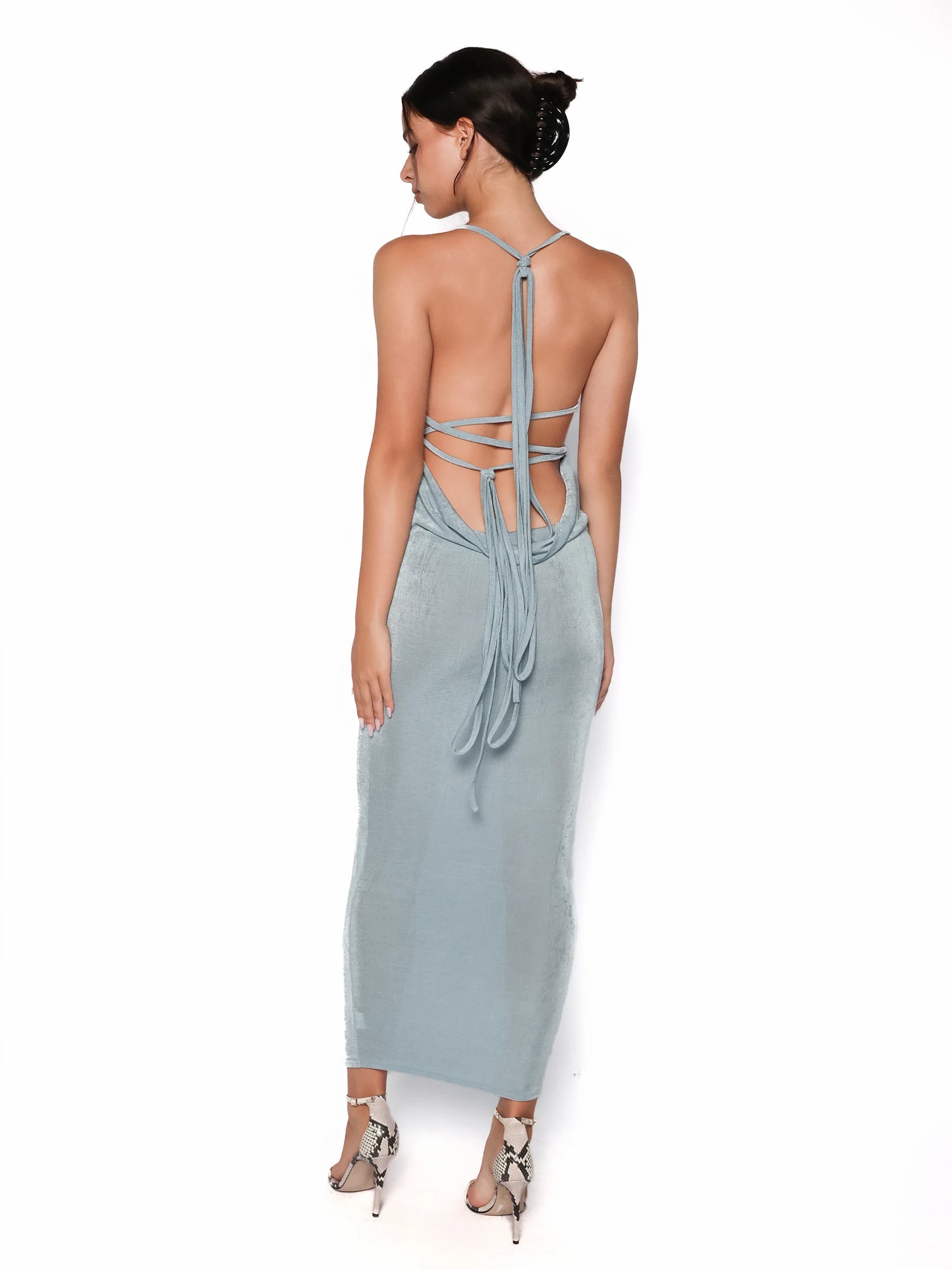 Rochie lunga cu spate sexy, Sena