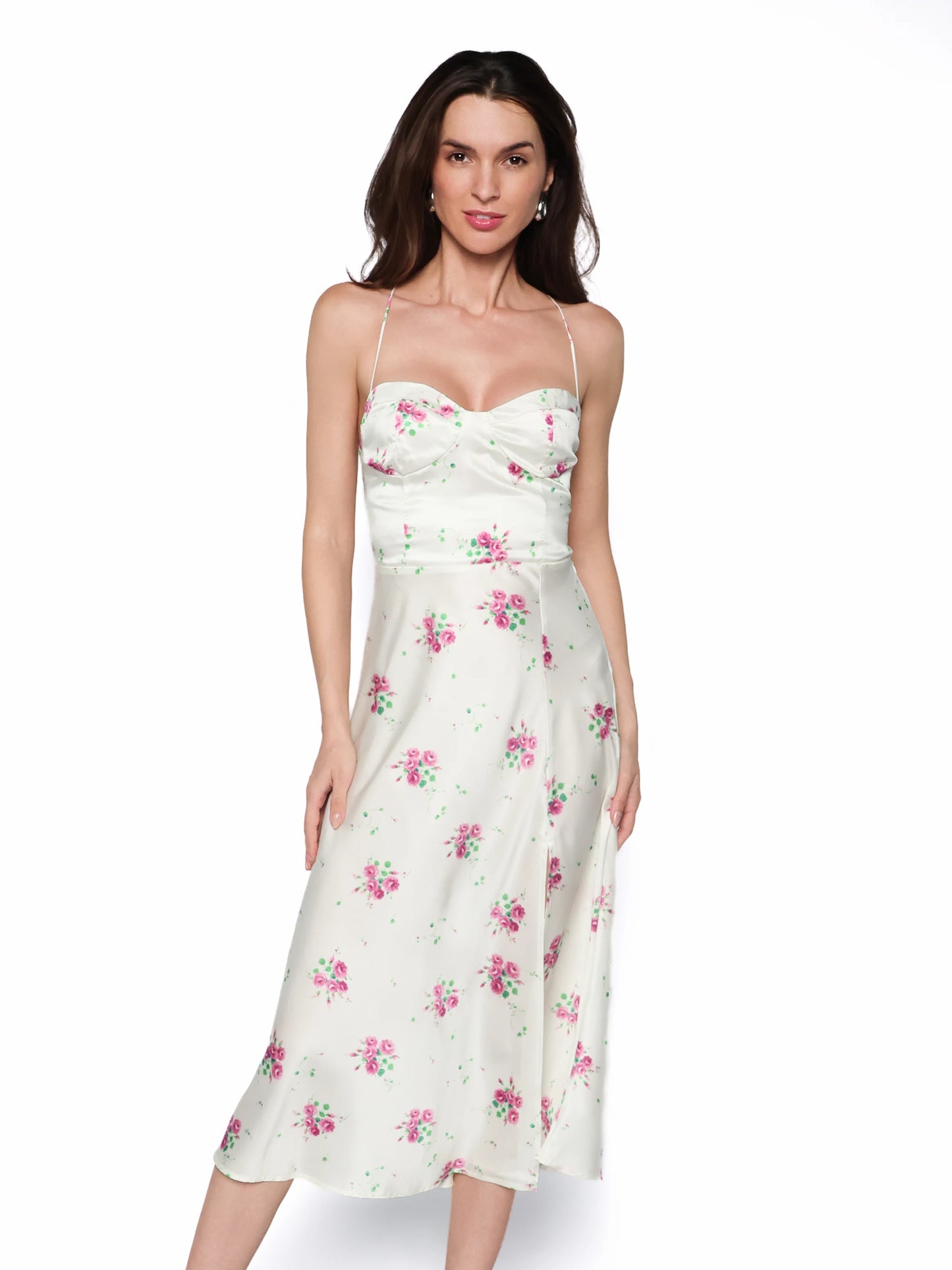 Rochie satinat florala, Soraya