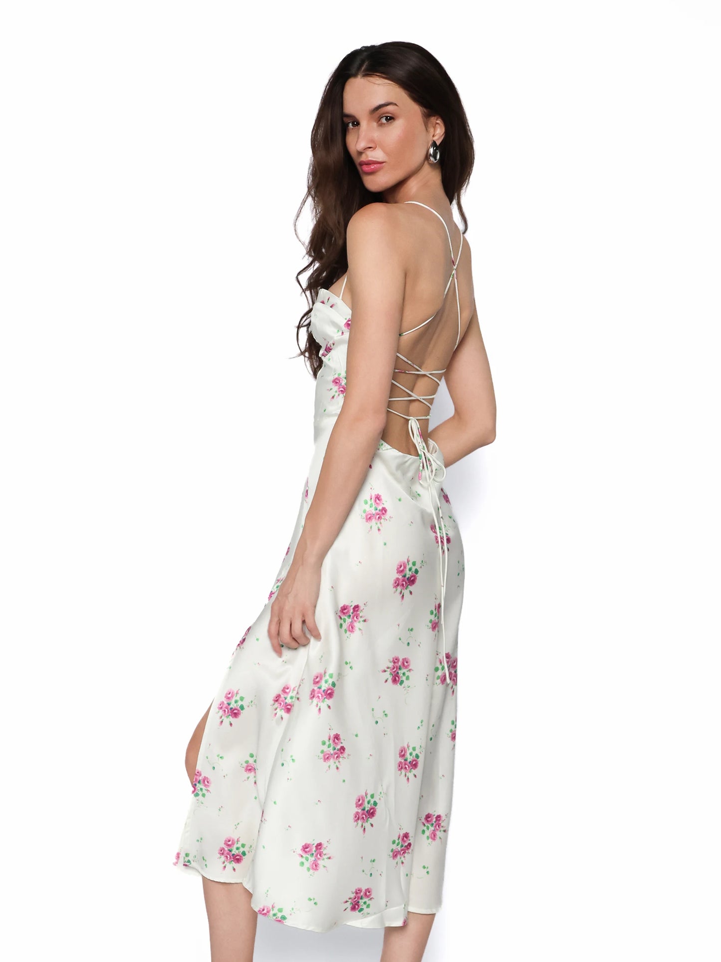 Rochie satinat florala, Soraya