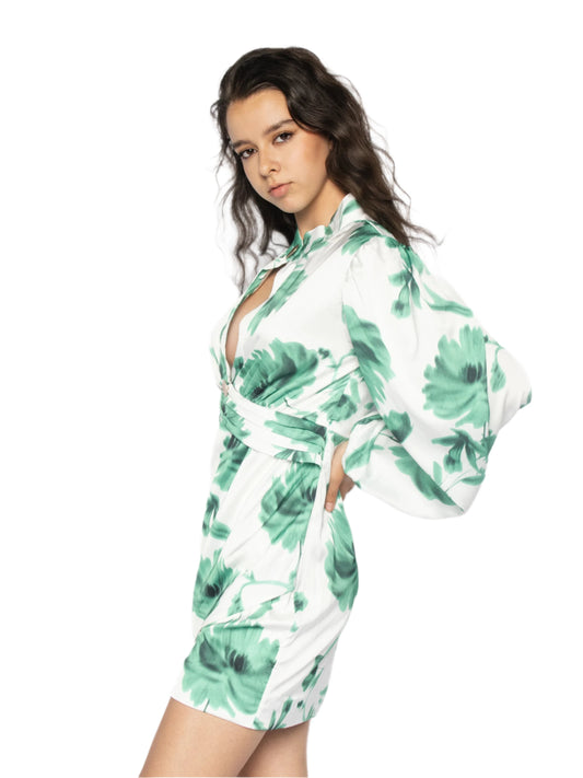 Rochie cu maneci bufante