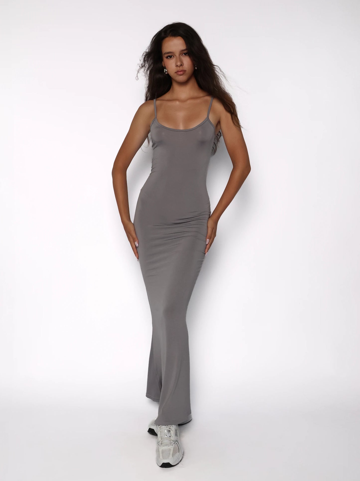 Rochie lunga cu efect de subtiere, Selena