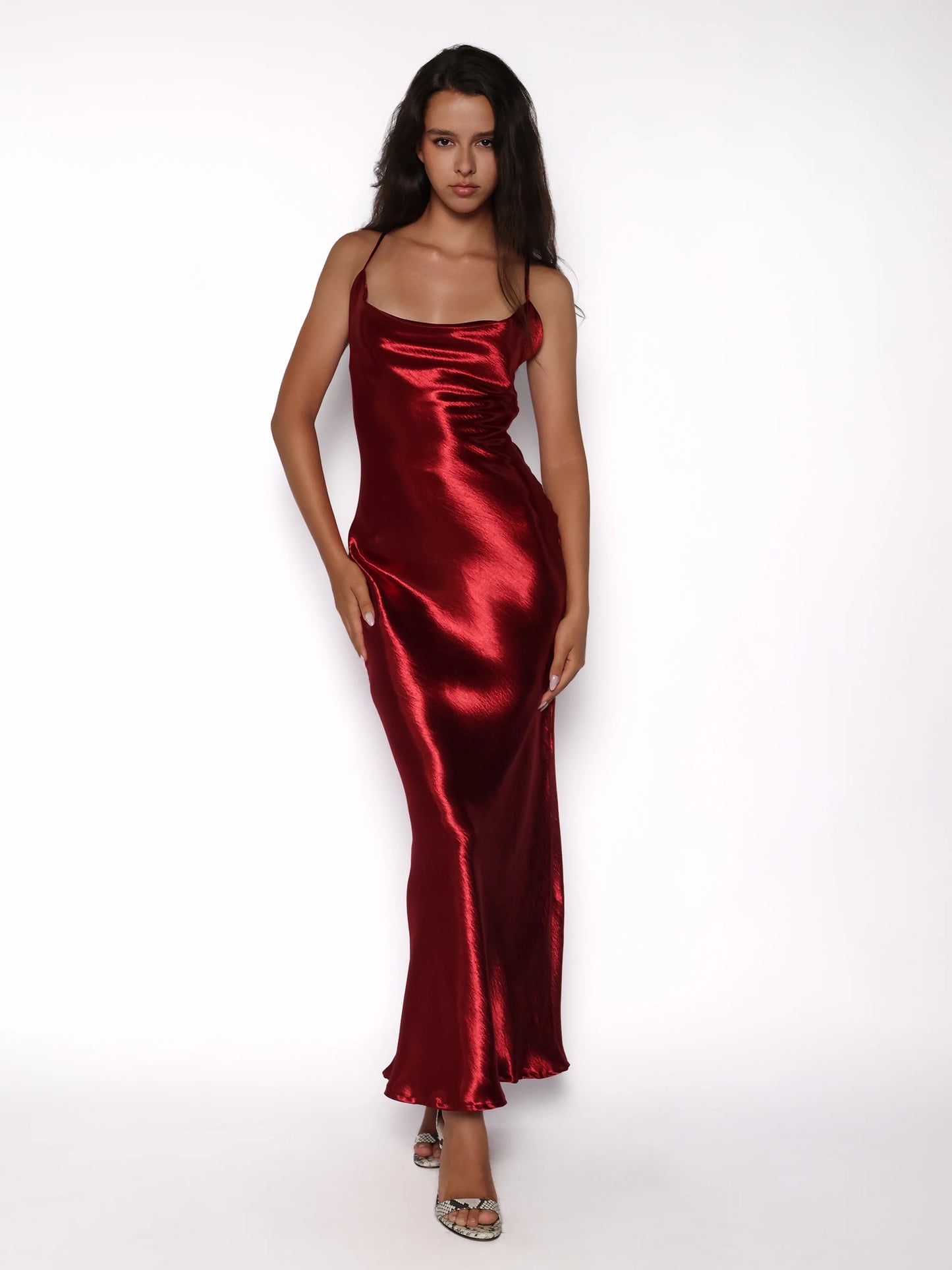 Rochie maxi cu aspect metalizat, Larisa