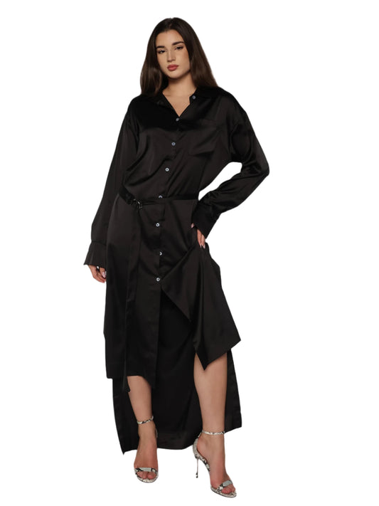 Rochie camasa satinata, Briana