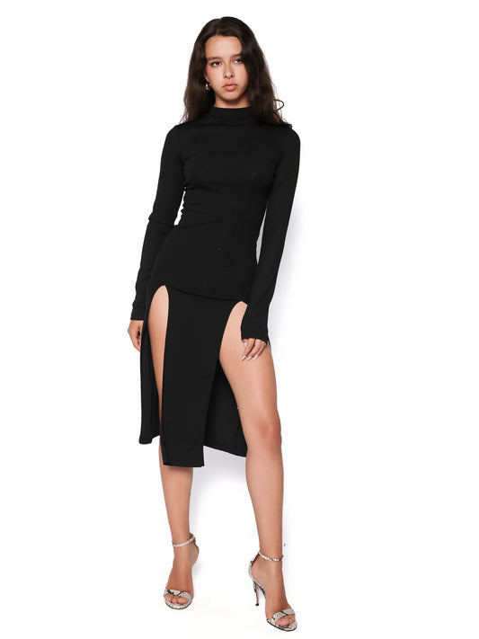 Rochie mulata cu crepaturi frontale, Anastasia