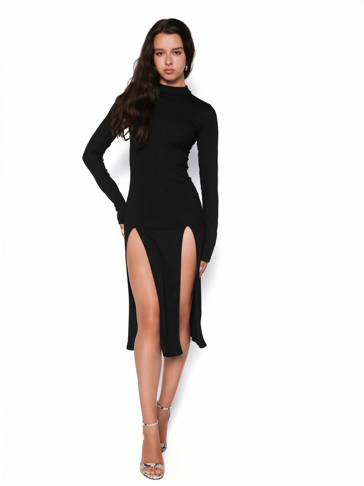 Rochie mulata cu crepaturi frontale, Anastasia