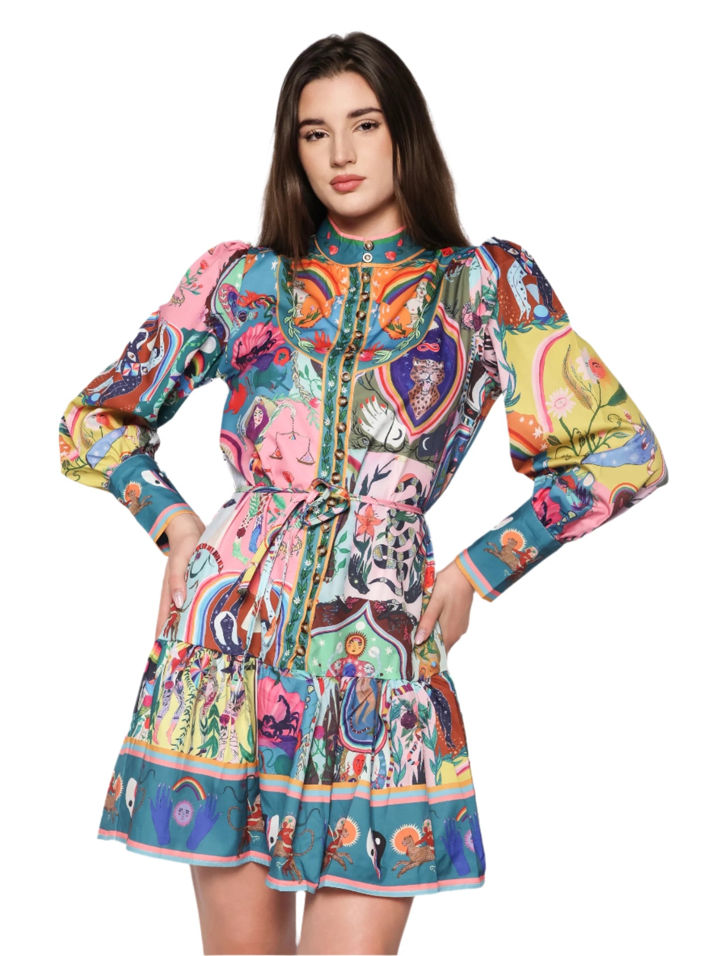 Rochie lejera multicolora, Lavinia