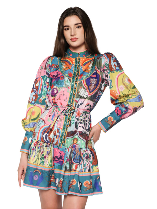 Rochie lejera multicolora, Lavinia