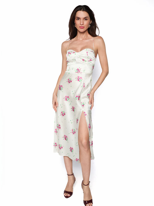 Rochie satinat florala, Soraya